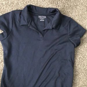 Navy blue polo shirt
